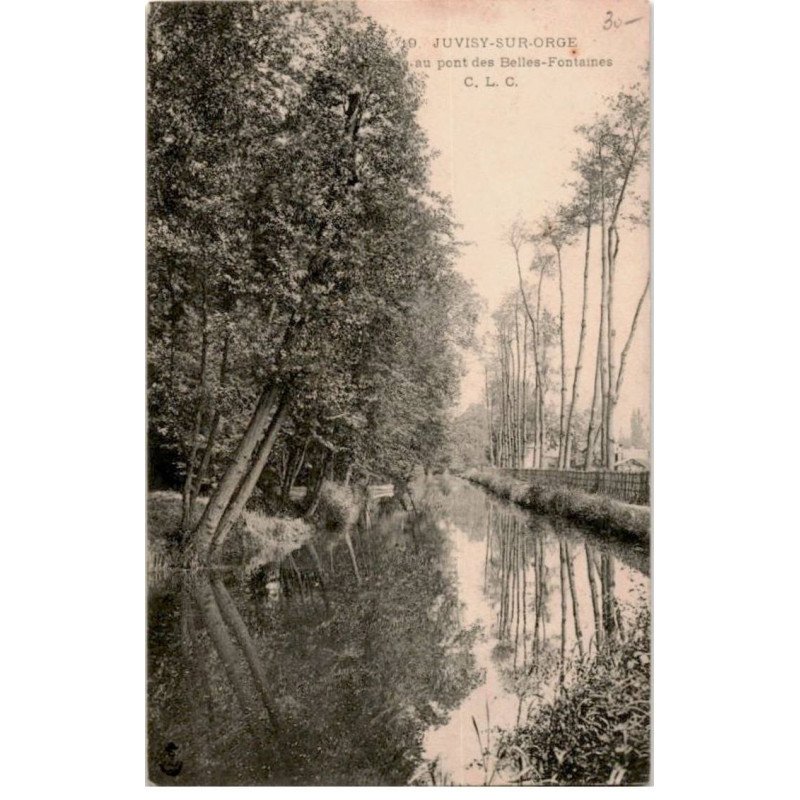 JUVISY-sur-ORGE: l'orge au pont des belles-fontaines - état