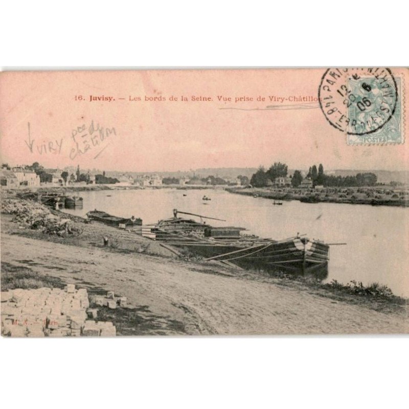 JUVISY-sur-ORGE: les bords de la seine vue prise de viry-châtillon - très bon état