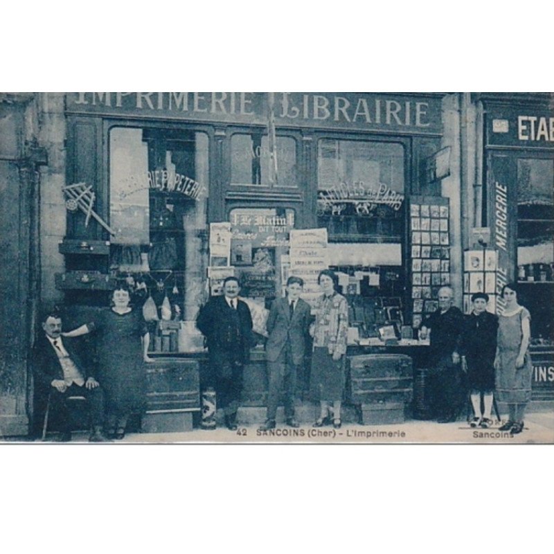SANCOINS : l' imprimerie Moreau vers 1920 - très bon état