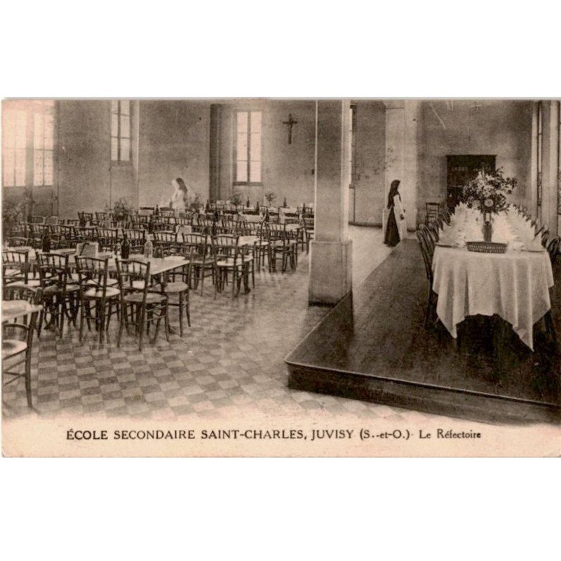 JUVISY-sur-ORGE: école secondaire saint-charles, le réfectoire - très bon état