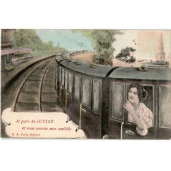 JUVISY-sur-ORGE: je pars de juvisy et vous envoie mes amitiés - très bon état