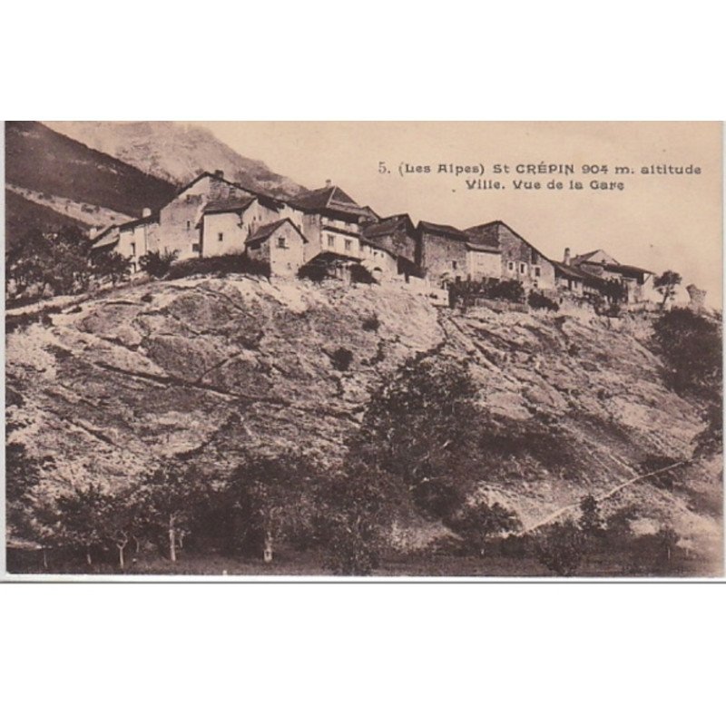 SAINT CREPIN : vue de la gare vers 1920 - très bon état SAINT CREPIN : vue de la gare vers 1920 - très bon état