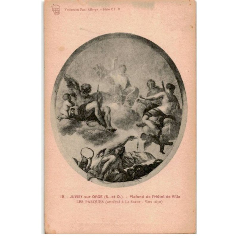 JUVISY-sur-ORGE: plafond de l'hôtel de ville, les parques - très bon état