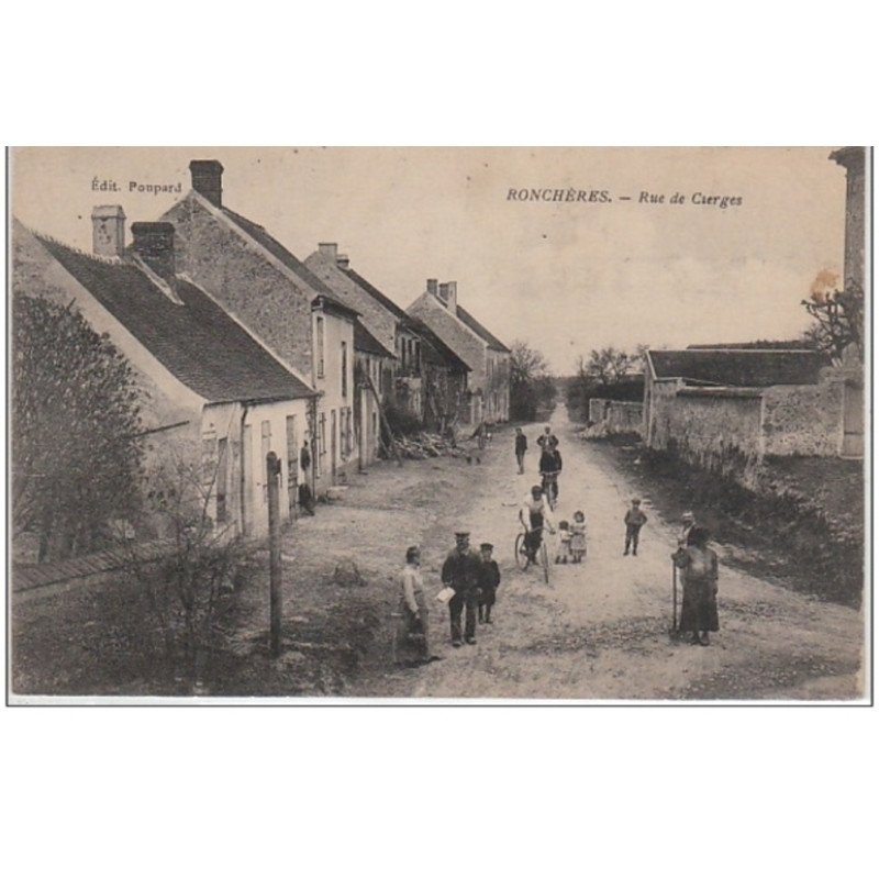 AISNE : RONCHERES : la rue de Cierges vers 1910 - très bon état AISNE : RONCHERES : la rue de Cierges vers 1910 - très bon état