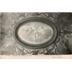 JUVISY-sur-ORGE: plafond de l'hôtel-de-ville, couronnement de la vierge - très bon état