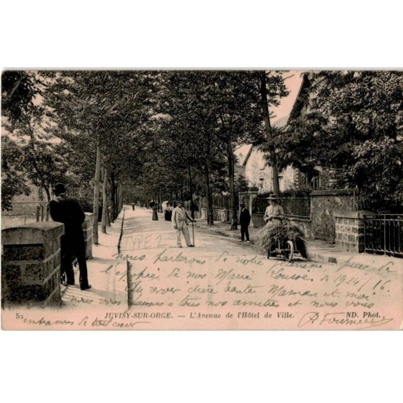JUVISY-sur-ORGE: l'avenue de l'hôtel de ville - très bon état