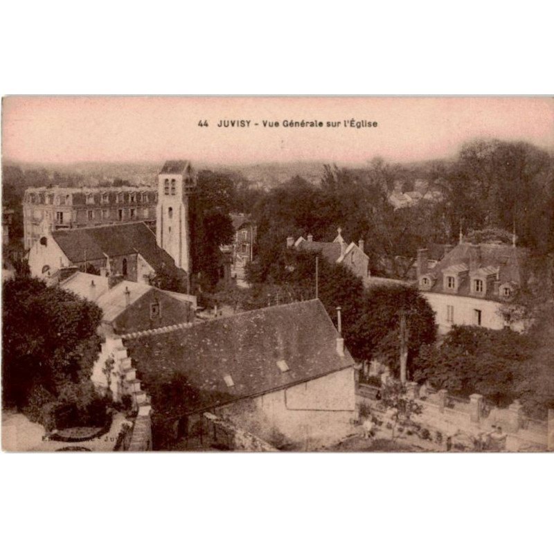 JUVISY-sur-ORGE: vue générale sur l'église - très bon état