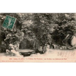 JUVISY-sur-ORGE: château de bel-fontaine, les grottes vue intérieure du parc - très bon état