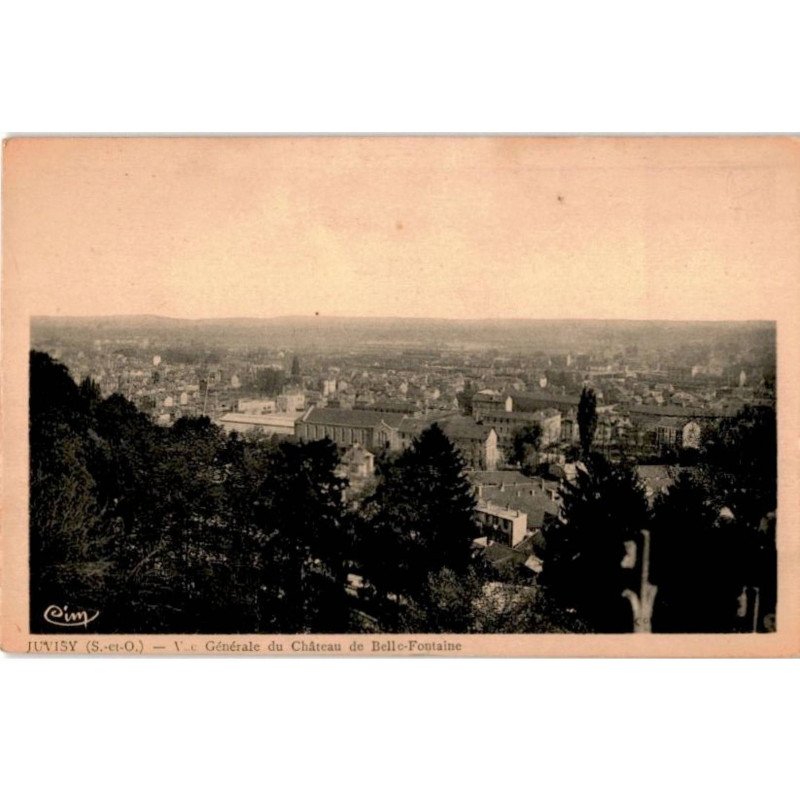 JUVISY-sur-ORGE: vue générale du château de belle-fontaine - très bon état