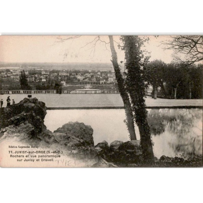 JUVISY-sur-ORGE: rrochers et vue panoramique - très bon état