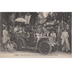 BLOIS : la Fête des Fleurs de Juin 1910 - une auto fleurie - très bon état