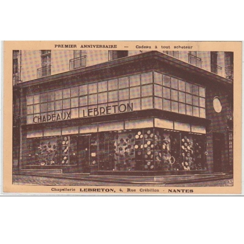 NANTES : la chapellerie Lebreton - très bon état