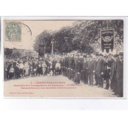 CHATILLON-COLIGNY: souvenir de l'inauguration du tramway 12 mai 1907, secoure mutuels - très bon état