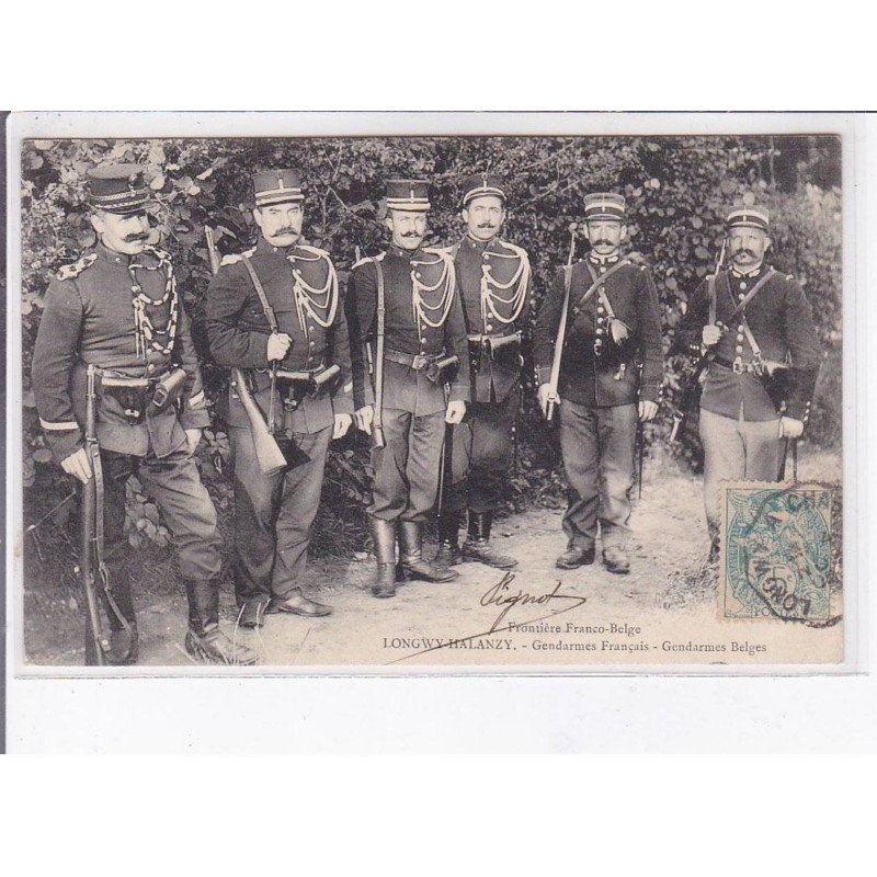 LONGWY-HALANZY: gendarme français, gendarmes belges - très bon état