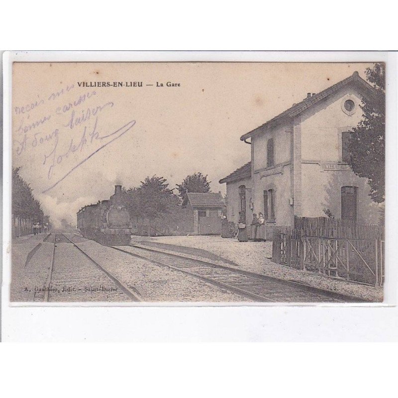 VILLIERS-en-LIEU: la gare - très bon état
