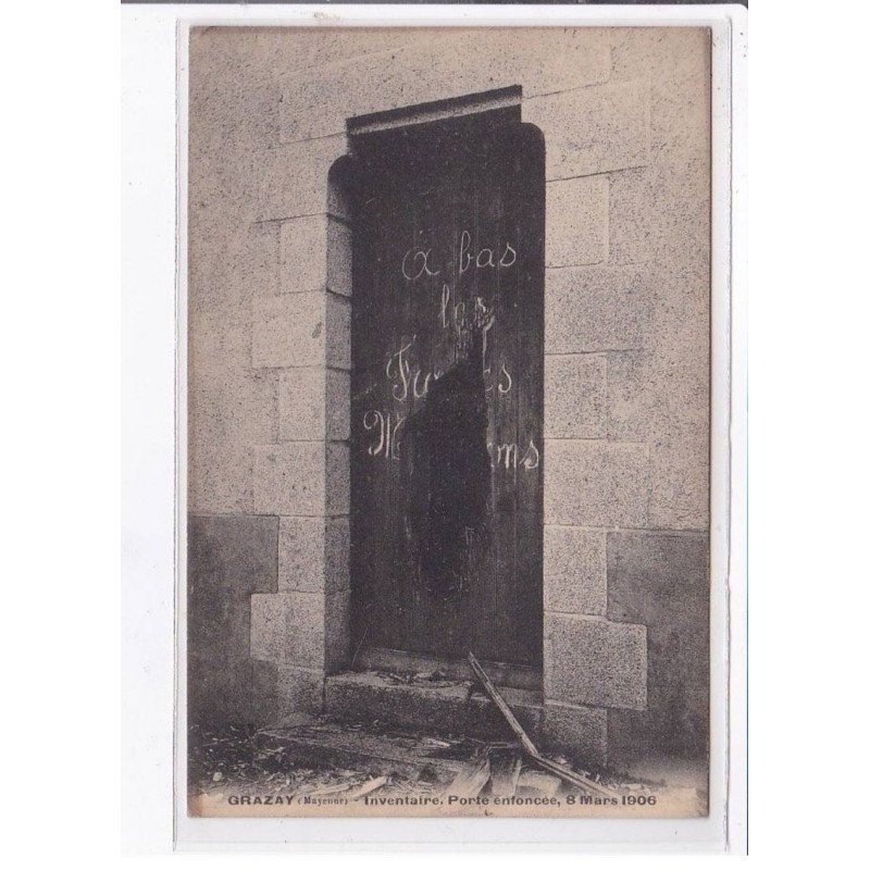 GRAZAY: inventaire, porte enfoncée, 8 mars 1906 - très bon état