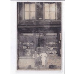 ROUBAIX: 129 rue de l'epeule, coiffure de dames, Gustave Speybrouck, postiches et parfumerie - état