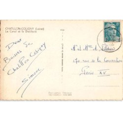 CHATILLON-COLIGNY: le canal et le distillerie - très bon état