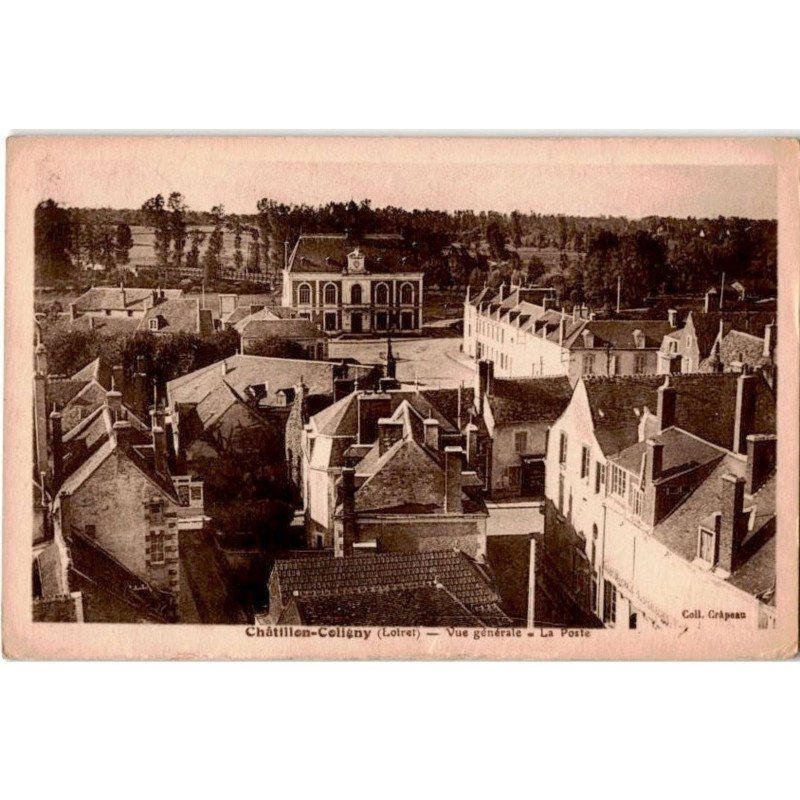 CHATILLON-COLIGNY: vue générale la poste - état