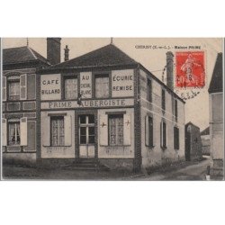 CHERISY : l' Auberge Prime """"au cheval blanc"""" vers 1910 - très bon état