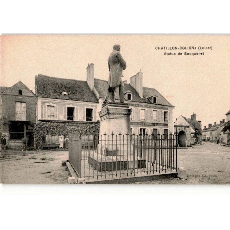 CHATILLON-COLIGNY: statue de becquerel - très bon état