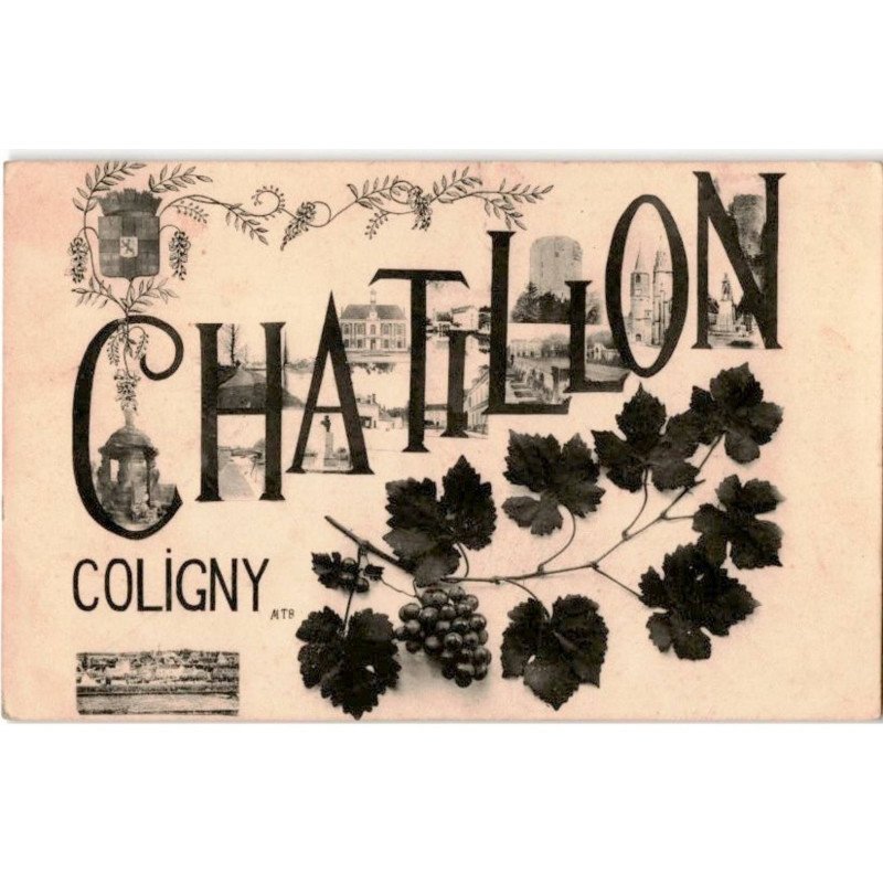 CHATILLON-COLIGNY: vues de chatillon - très bon état