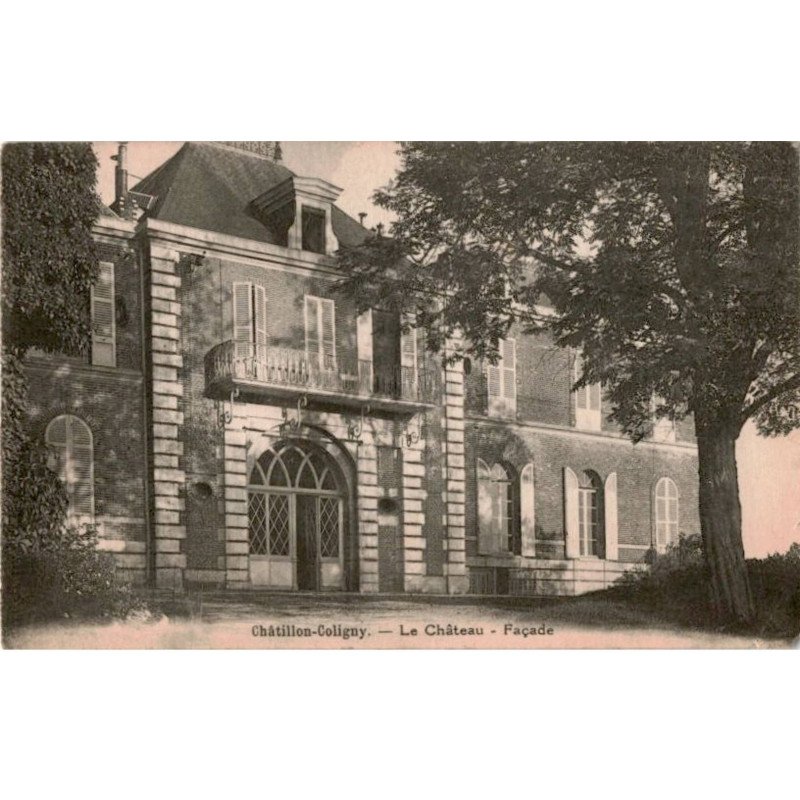 CHATILLON-COLIGNY: le château façade - état