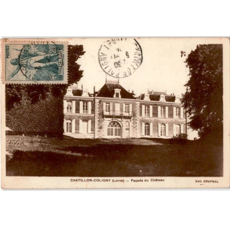 CHATILLON-COLIGNY: façade du château - très bon état