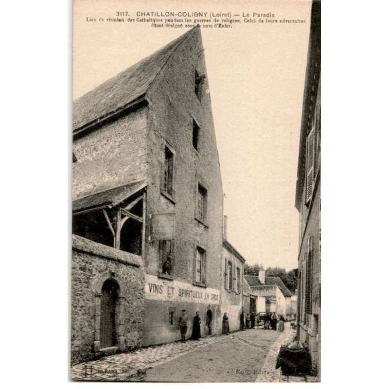 CHATILLON-COLIGNY: le paradis lieu de réunion des catholiques pendant les guerre de religion - très bon état