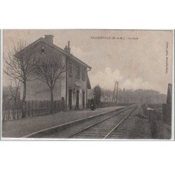 VACQUEVILLE : la gare vers 1920 - très bon état