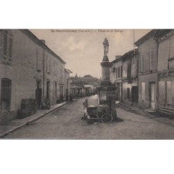 SAINT BARTHELEMY : la place de la Vierge vers 1920 - très bon état