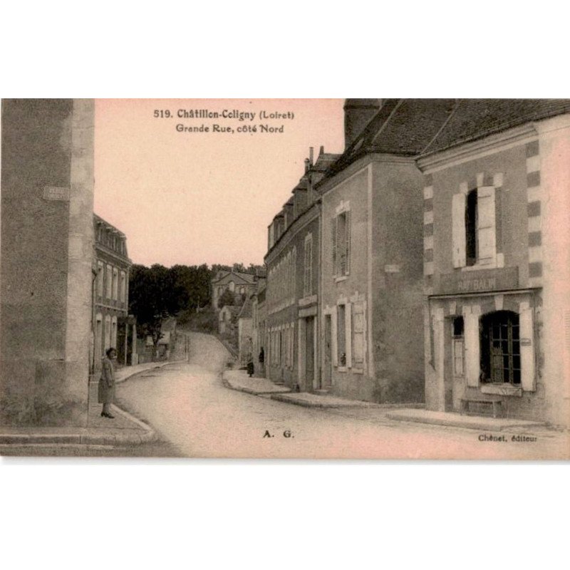 CHATILLON-COLIGNY: grande rue côté nord - très bon état