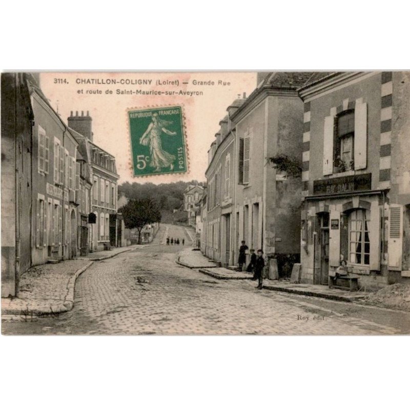CHATILLON-COLIGNY: grande rue et route de saint-maurice-sur-aveyron - très bon état