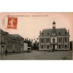 CHATILLON-COLIGNY: l'hôtel de ville et la poste - très bon état