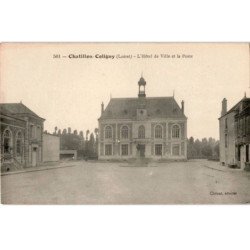 CHATILLON-COLIGNY: l'hôtel de ville et la poste - très bon état