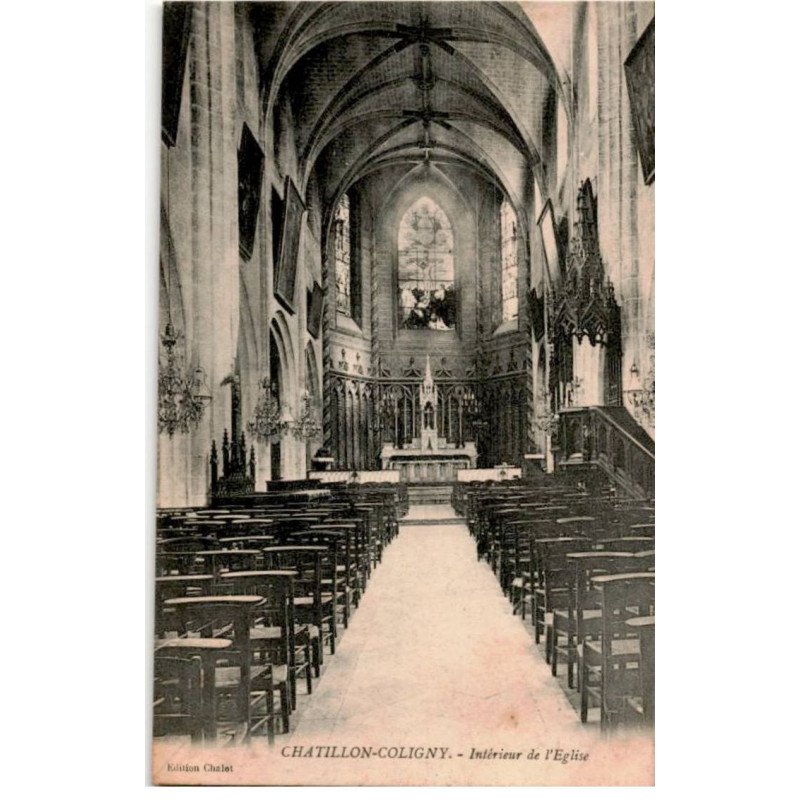 CHATILLON-COLIGNY: intérieur de l'église - très bon état