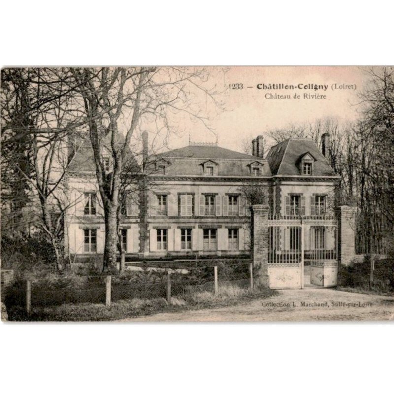 CHATILLON-COLIGNY: château de rivière - très bon état