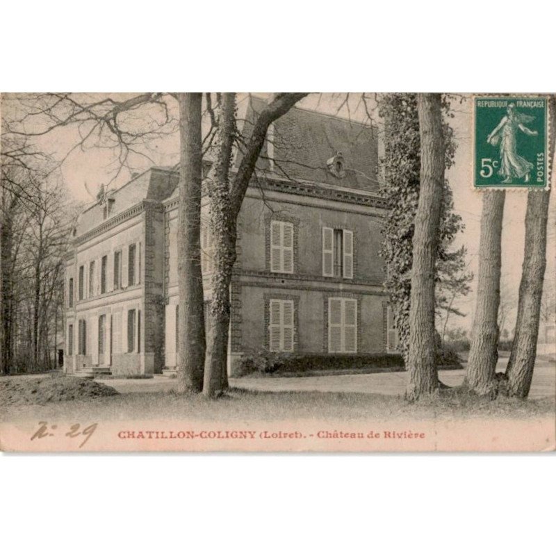 CHATILLON-COLIGNY: château de rivière - très bon état