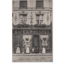 EVREUX : le café du Progrès vers 1910 - très bon état