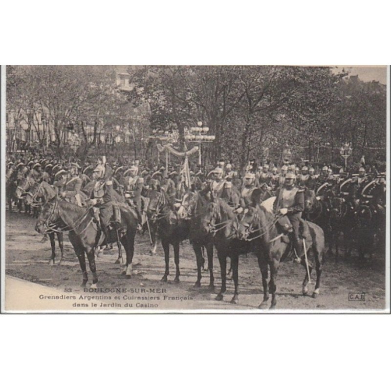 BOULOGNE SUR MER : fêtes de l'inauguration de la statue de JOSE DE SAN MARTIN en 1909 - très bon état