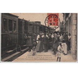 WITRY LES REIMS : départ de la fanfare pour le concours de musique de Bône en 1908 - très bon état