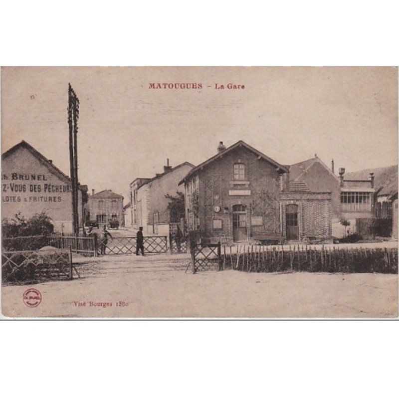 MATOUGUES : la gare vers 1920 - très bon état