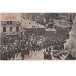 REIMS : fêtes de l'inauguration de la Fontaine Subé en 1906 - très bon état