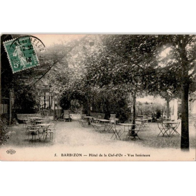 BARBIZON: hôtel de la clef-d'or, vue intérieiure - très bon état