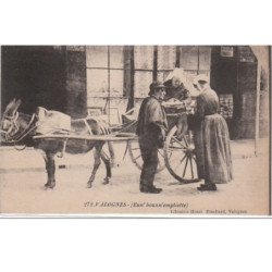 VALOGNES : types locaux et attelage vers 1920 - très bon état