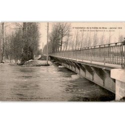 BRAY-sur-SEINE: l'innondation de la vallée de bray janvier 1910 le pont de saint-sauveur le 25 janvier - très bon état