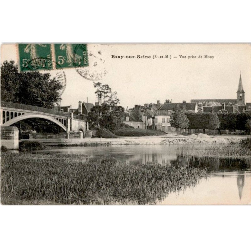 BRAY-sur-SEINE: vue prise de mouy - très bon état