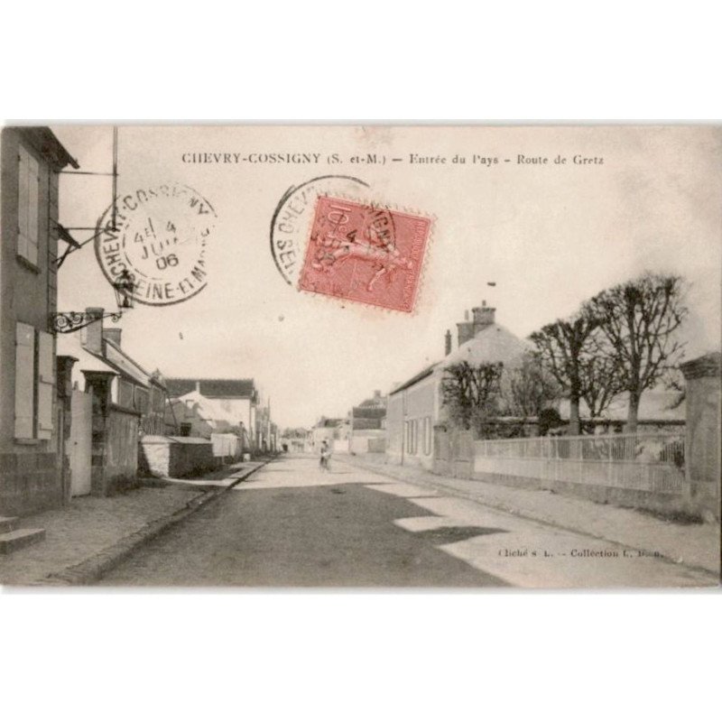 CHEVRY-COSSIGNY: entrée du pays route de gretz - très bon état