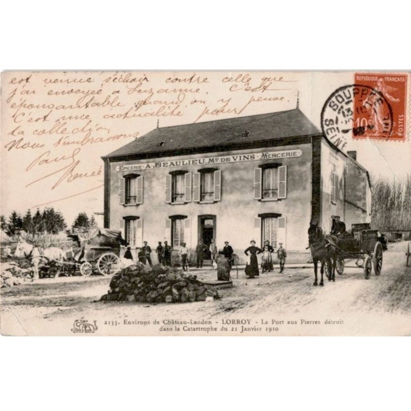 LORROY: le port aux pierres détruit dans la catastrophe du 21 janvier 1910 - état