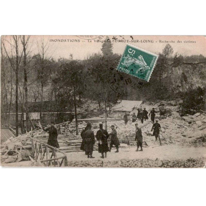 LORROY: inondation le village de lorroy-sur-loing rechercher des victimes - très bon état